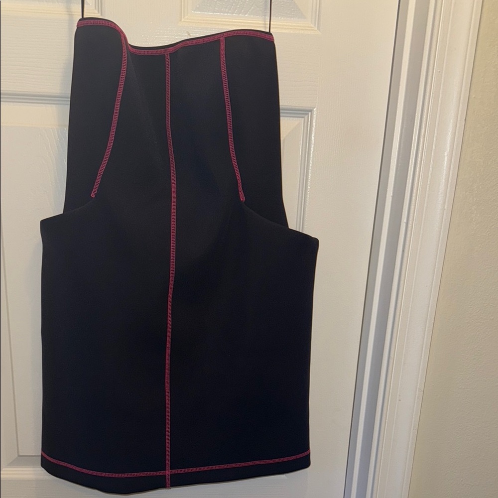 Alexander McQueen dark navy scuba dress with Pink Accents